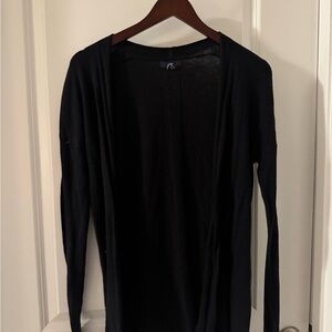 Black Open Front Cardigan